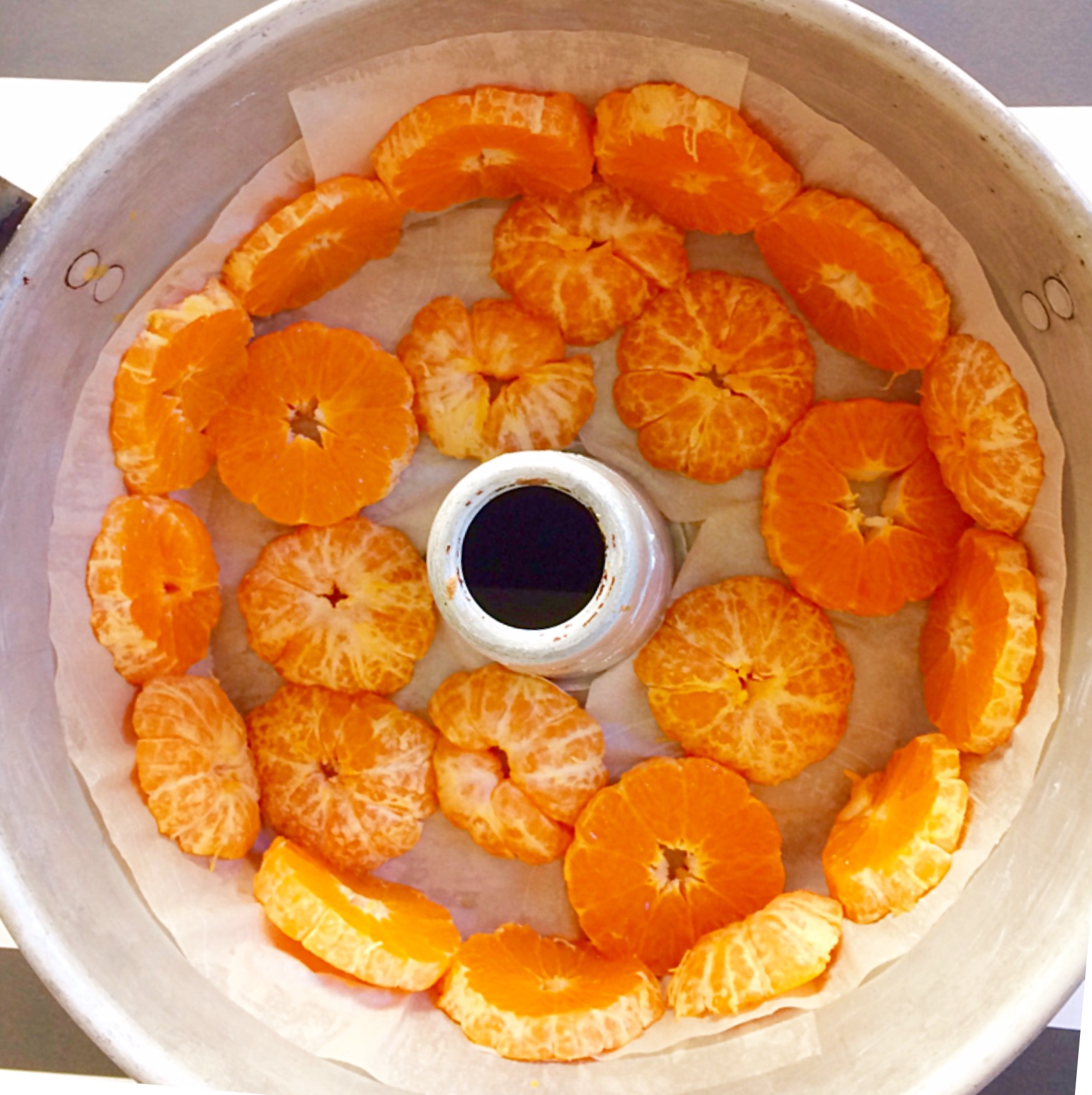 Mandarin Orange Placement in Bundt Pan